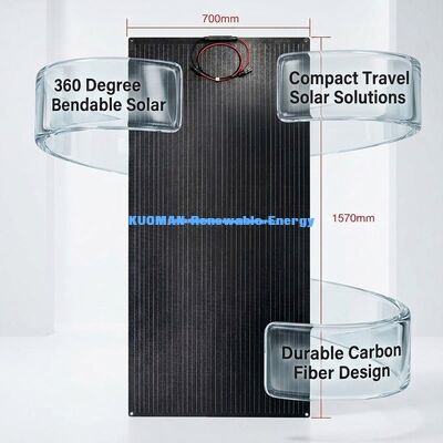 100W 210W IP68 Waterproof Flexible Solar Panel Thin Film Photovoltaic Panel untuk perjalanan dan perumahan