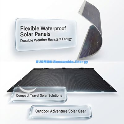 Panel Surya Bifacial Fleksibel 200W Tahan Air IP67 Dapat Ditekuk 360° untuk RV, Rumah, dan Perjalanan