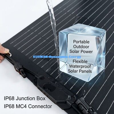 50W Monocrystalline Flexible Solar Panel dengan Easy Peel-and-Stick Adhesive Backing untuk ransel dan baterai 12V