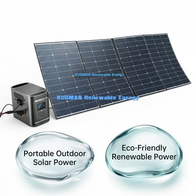 Panel Surya Portabel 400W Lipat Tahan Air IP68 Pengisi Daya Surya untuk Berkemah di Luar Ruangan