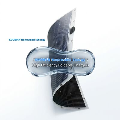 Panel Surya Fleksibel Bifacial 200W IP68 Tahan Air dengan Serat Karbon, Dapat Ditekuk 360 Derajat
