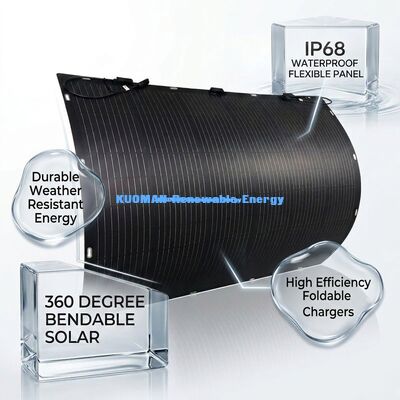 Panel Surya Fleksibel 210W Ultra-Tipis IP65 untuk RV Marine dan Off Grid