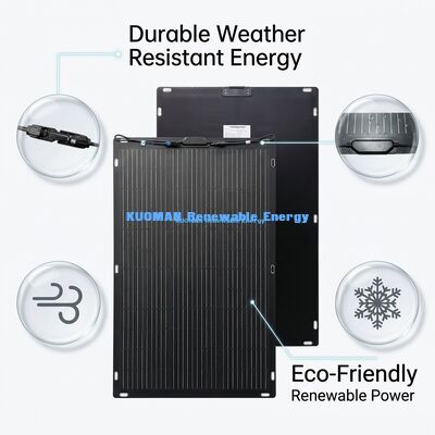 50W Monocrystalline Flexible Solar Panel dengan Easy Peel-and-Stick Adhesive Backing untuk Petualangan Luar Ruang