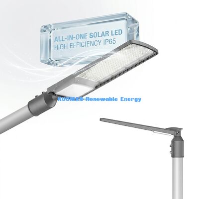 Lampu Jalan LED Tenaga Surya 50W-200W Tahan Air IP66 untuk Luar Ruangan dengan Masa Pakai 50000 Jam untuk Tempat Parkir dan Jalan Raya