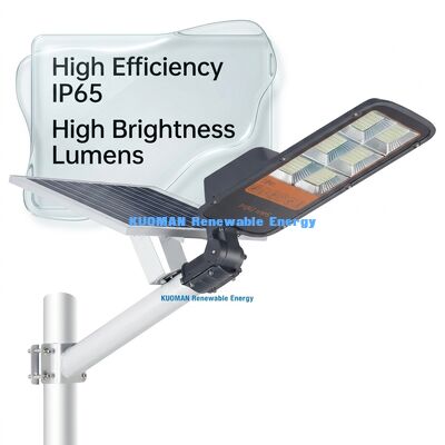 Lampu Jalan Tenaga Surya LED Kecerahan Tinggi 180LM/W dengan Panel Monokristalin & Peringkat Tahan Air IP65