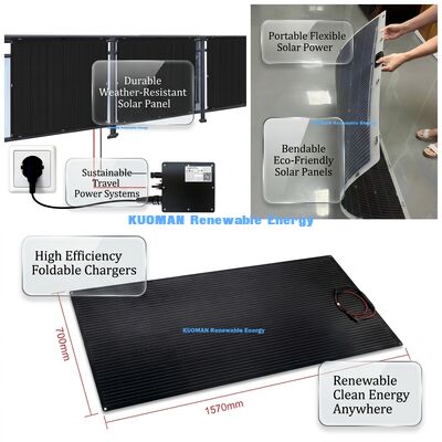 100W 210W IP68 Waterproof Flexible Solar Panel Thin Film Photovoltaic Panel untuk perjalanan dan perumahan