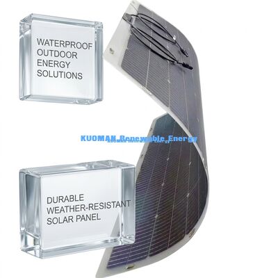 Panel Surya Fleksibel Bifacial 200W IP68 Tahan Air dengan Serat Karbon, Dapat Ditekuk 360 Derajat