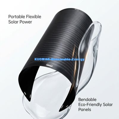 Panel Surya Fleksibel 100 Watt 360 Derajat Dapat Ditekuk Tahan Air IP68 untuk Perahu Kapal Pesiar Atap Tenda Mobil