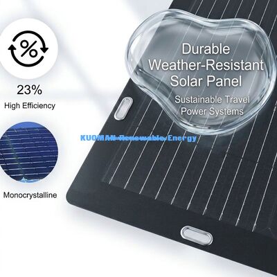 50W Monocrystalline Flexible Solar Panel dengan Easy Peel-and-Stick Adhesive Backing untuk ransel dan baterai 12V