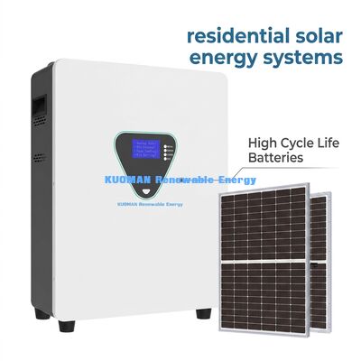 Baterai penyimpanan energi surya LiFePO4 yang dipasang di dinding dengan 6000 siklus dan 25,6/51.2V untuk cadangan rumah