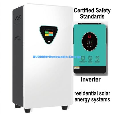Sistem Baterai LiFePO4 Surya Hibrida 51.2V 300Ah dengan 6000 Siklus untuk Penyimpanan Energi Rumah Off-Grid