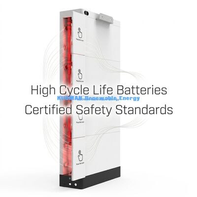 KM NEW POWER 51.2V 400Ah Baterai LiFePO4 yang dapat ditumpuk dengan pemantauan waktu nyata untuk penyimpanan energi rumah