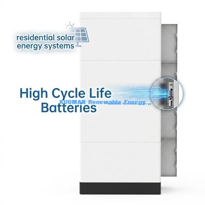KM NEW POWER 51.2V 400Ah Baterai LiFePO4 yang dapat ditumpuk dengan pemantauan waktu nyata untuk penyimpanan energi rumah