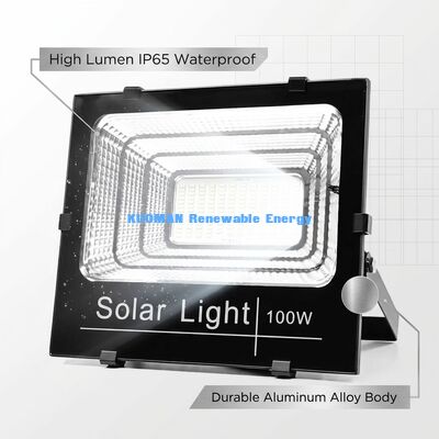 120Lm/W High Lumen Solar Flood Light dengan IP65 Waterproof dan 50W-300W Output untuk Parkir Luar Ruang