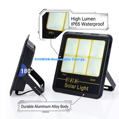 300W LED Solar Flood Light IP65 Waterproof 15000LM High Lumen dengan Aluminium Alloy Body untuk Pencahayaan Luar Ruangan