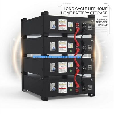 Sistem Penyimpanan Baterai Rumah KM New Power 51.2V 400Ah LiFePO4 dengan Kapasitas 10.24KWh~30.72KWh dan Siklus Hidup 6000