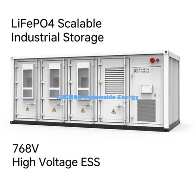 215KWh Baterai ESS Komersial Sistem penyimpanan energi lithium-ion dengan 10.000 Siklus