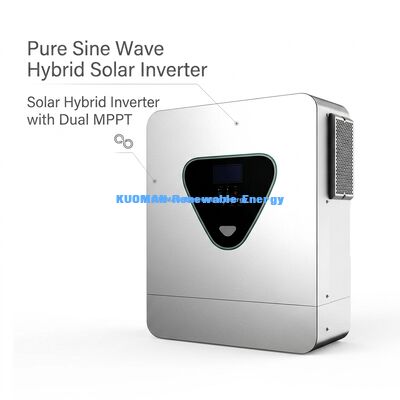 11KVA Pure Sinus Wave Hybrid Solar Inverter dengan Dual MPPT dan Lithium Battery Support