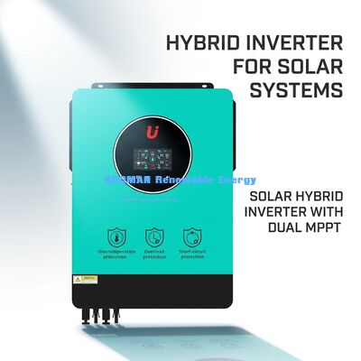 Inverter Surya Hibrida 10KW dengan Efisiensi 98% dan Perlindungan Tiga Kali Lipat untuk Sistem On/Off-Grid
