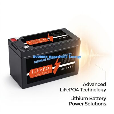 Baterai Lithium LiFePO4 Siklus Dalam 12V 10Ah 128Wh untuk Penyimpanan Energi dan Aplikasi RV