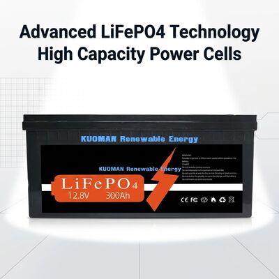 Baterai Lithium 12V 300Ah yang disesuaikan dengan 3840Wh Energi dan 8000 Siklus Hidup untuk penyimpanan energi