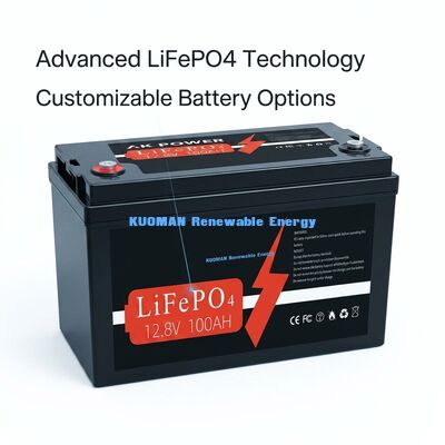 Baterai Lithium 12V 100Ah 1280Wh Siklus Dalam dengan Masa Pakai 8000 Siklus untuk Penyimpanan Energi dan Daya Kereta Golf