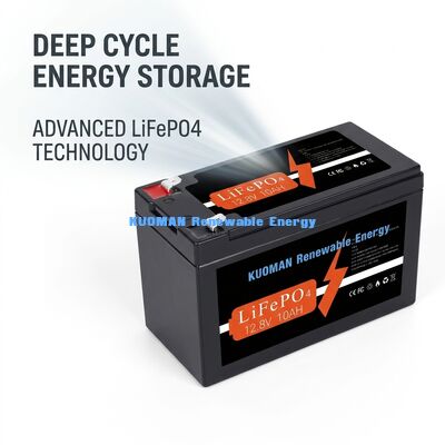 Baterai Lithium LiFePO4 Siklus Dalam 12V 10Ah 128Wh untuk Penyimpanan Energi dan Aplikasi RV