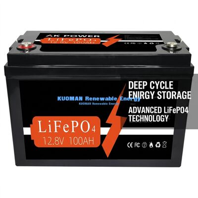Baterai Lithium 12V 100Ah 1280Wh Siklus Dalam dengan Masa Pakai 8000 Siklus untuk Penyimpanan Energi dan Daya Kereta Golf