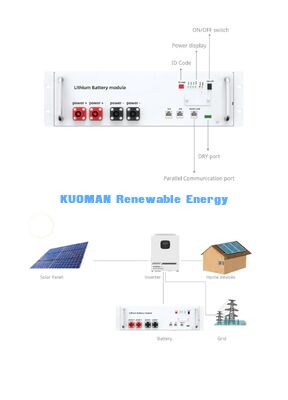 Pemasangan Rak Baterai Cadangan Telekomunikasi | Energi Terbarukan Rumah LiFePO4 48V 100Ah