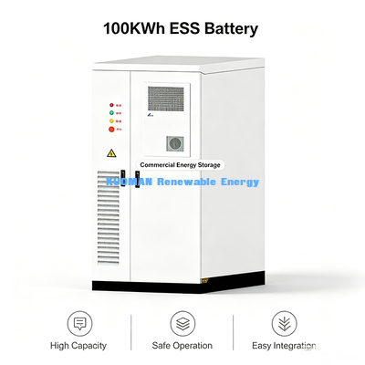 Sistem penyimpanan energi LiFePO4 ESS yang kuat 100KWh Lingkungan keras Adaptif untuk penggunaan gudang industri