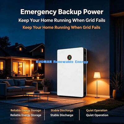Smart BMS dilindungi 10.24kWh Powerwall 48V 200Ah LiFePO4 Baterai Off-Grid Rumah Daya cadangan surya