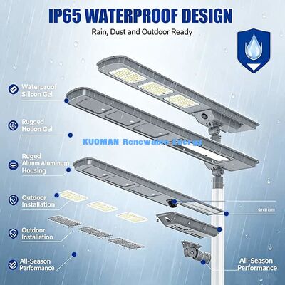 Menghemat Energi Semua Dalam Satu Lampu Jalan Surya 40W SMD5050 Lampu Surya LED Tidak ada biaya listrik