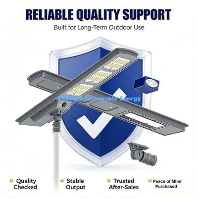 50W 220lm/W High Efficiency Solar Street Light IP65 Waterproof Integrated Solar Lamp