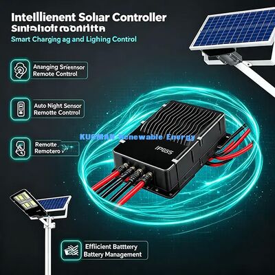 Dimmable Solar LED Street Light CCT 3000K Warm White to 6000K Cool White