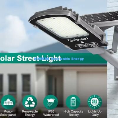 Polysilicon Solar Panel Street Light 6-8H Charging 12-14H Long Working Outdoor Light