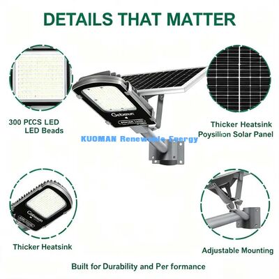 Lampu jalan surya tahan lama 26000mAh Baterai besar Lampu kerja hari mendung
