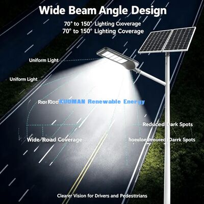Lampu Jalan Tenaga Surya Aluminium Anti-Oksidasi Tahan Badai Lampu Luar Ruangan