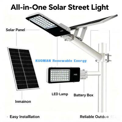 Heavy Duty IP65 Solar Street Light Thunder Proof Lampu Situs Konstruksi