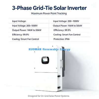 350A Max Charging Discharging Current 18kW 3 Phase Hybrid Solar Battery Inverter
