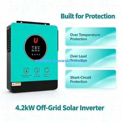 Inverter Surya Hibrida Baterai 24V 4200W Sistem Surya Rumah Off Grid Terhubung Jaringan