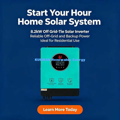 Pure Sine Wave 8200W Solar Hybrid Inverter 160A MPPT Pengontrol Muatan Surya