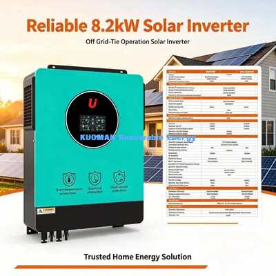 8200VA Hybrid Solar Inverter 230V AC Output 90-450VDC Jangkauan Tegangan PV Luas