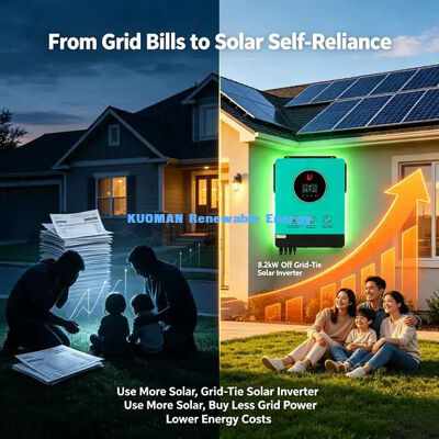 Inverter Surya Hibrida Grid 48V Kompatibel dengan Baterai Timbal Asam Lithium 8.2KW