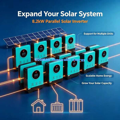 8200VA MPPT Solar Hybrid Inverter Dual Load Output Rumah Sistem Cadangan Surya