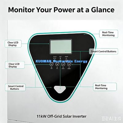 Inverter Surya Off Grid 11KW WiFi Opsional Fungsi Paralel Sistem Daya Off-Grid