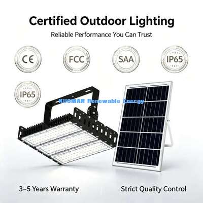 Lampu Sorot LED Tenaga Surya 200W Tahan Dingin & Panas -40℃~55℃ Lampu Situs Konstruksi Luar Ruangan IP65