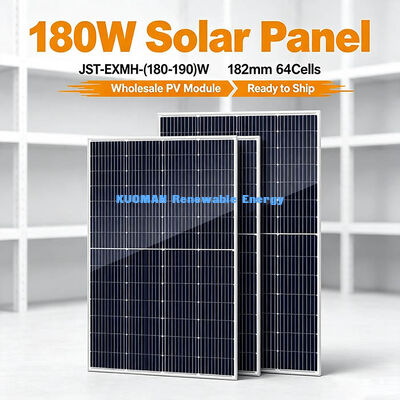 Low-Temperature-Loss 180-190W Mono PV Solar Panel Untuk Camper Van & Caravan Power Kit