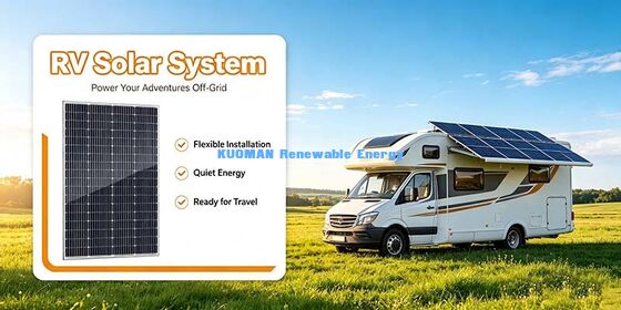 Panel Surya Monokristalin 160-170W Modul PV 182mm 66-Sel untuk Daya RV Rumah Off-Grid