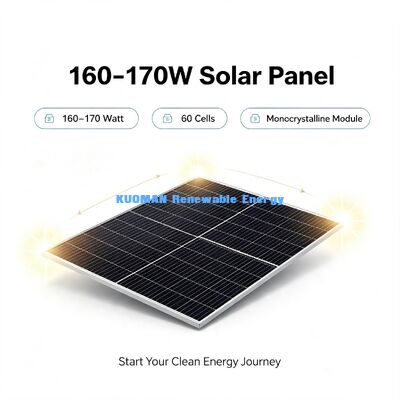 Efisiensi Tinggi 20,11% Panel Surya Mono 170W, Modul PV Aman 700VDC Untuk Cadangan Energi Rumah