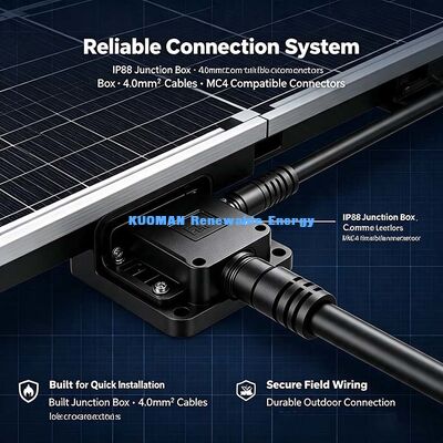 Semua Cuaca 430-450W Panel Surya, Lubang Pemasangan Pra-Bor